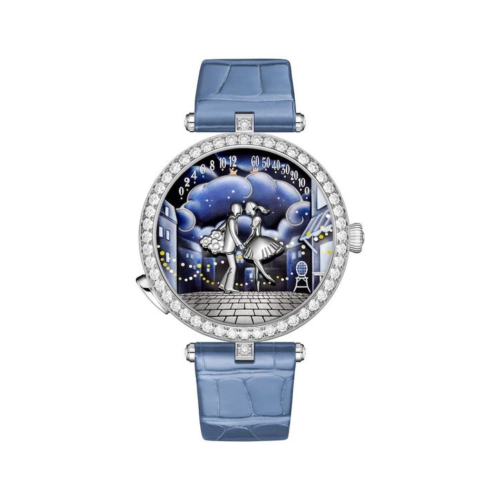 「レディ アーペル バル デ ザムルー オートマタ」（WG×ダイヤモンド、ケース径38mm、自動巻き）￥24,948,000／VAN CLEEF & ARPELS