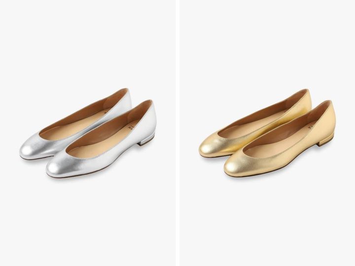 画像: ｢レザーラウンドトゥーフラットシューズ｣各￥110,000【フランチェスコ ルッソ】 出典：ロンハーマン