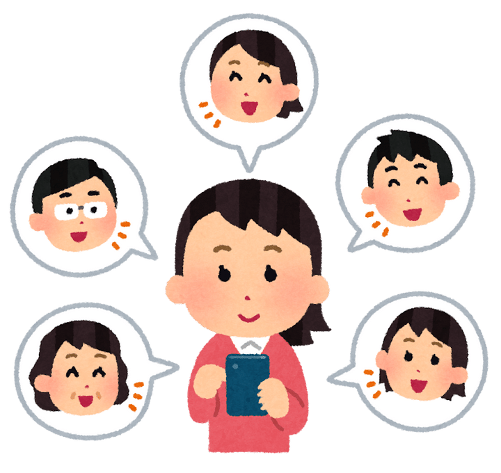 SNSをやる人のイラスト（女性） | かわいいフリー素材集 いらすとや