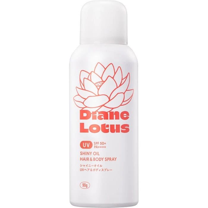 【髪の毛・頭皮に使える日焼け止め】ダイアンロータス シャイニーオイル UVヘア&ボディスプレー（無香料）
