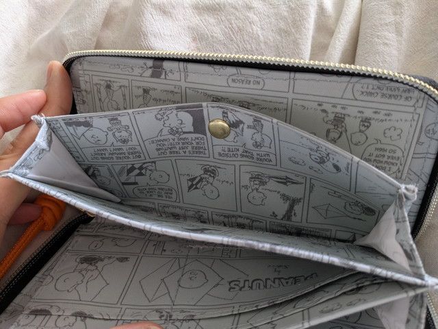 スヌーピー小さな長財布スナップボタン