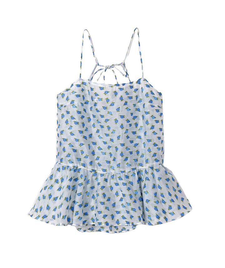 八木アリサと花柄