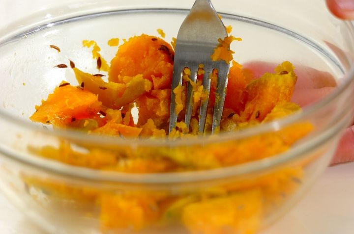 カボチャのクミンサラダの作り方2