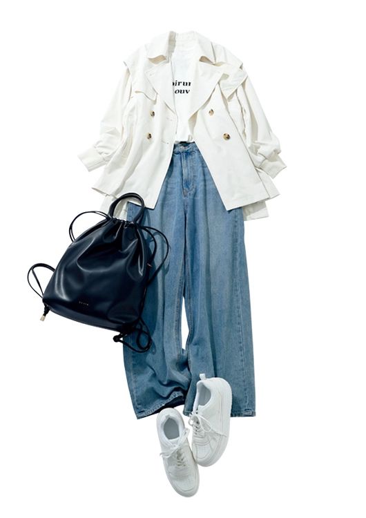 シンプルデニム休日コーデ