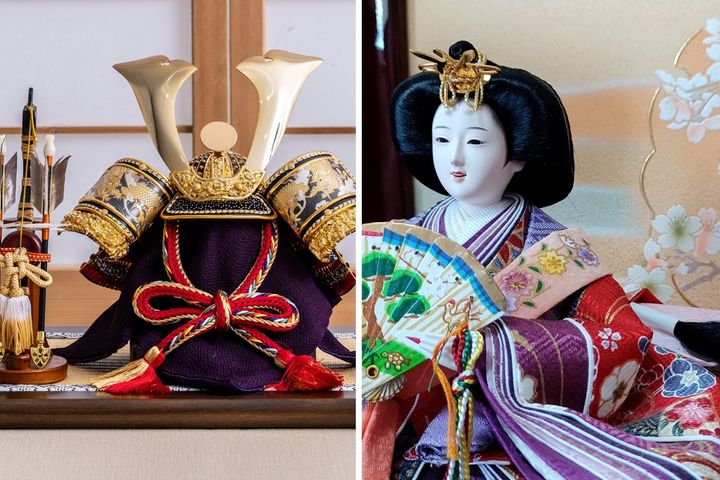 五月人形とひな人形のイメージ