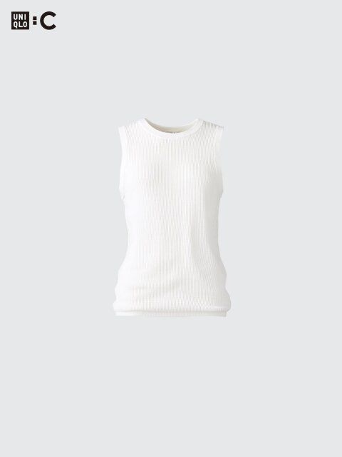 2025春夏ユニクロレディースメッシュクルーネックセーター