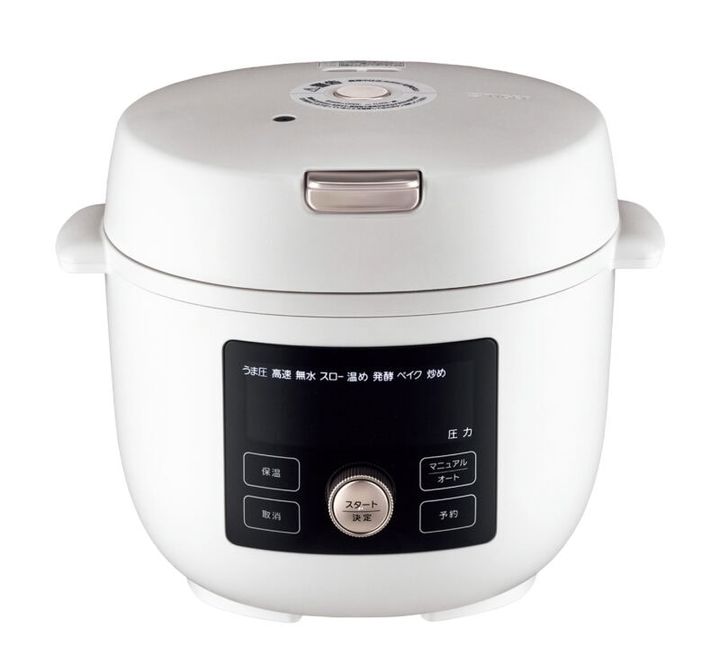 食材、材料を入れてセットすれば料理が完成する自社の電気圧力鍋
