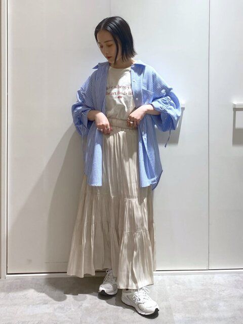 ストライプシャツコーデ2