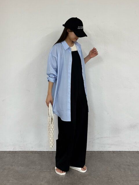 ストライプシャツコーデ4