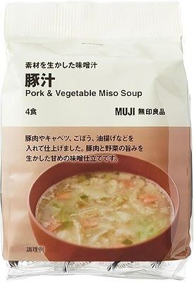 無印の素材を生かした味噌汁 豚汁のパッケージ