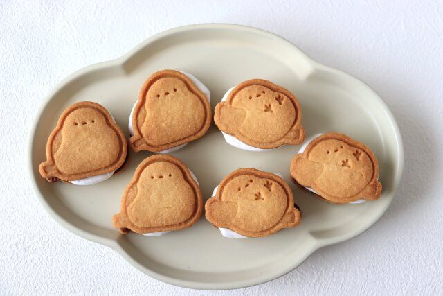 シマエナガのマシュマロチョコサンドクッキー