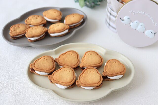 シマエナガのマシュマロチョコサンドクッキー 完成