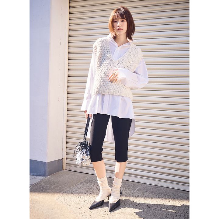 旬顔のサイクルパンツをキレイめに仕上げるテク