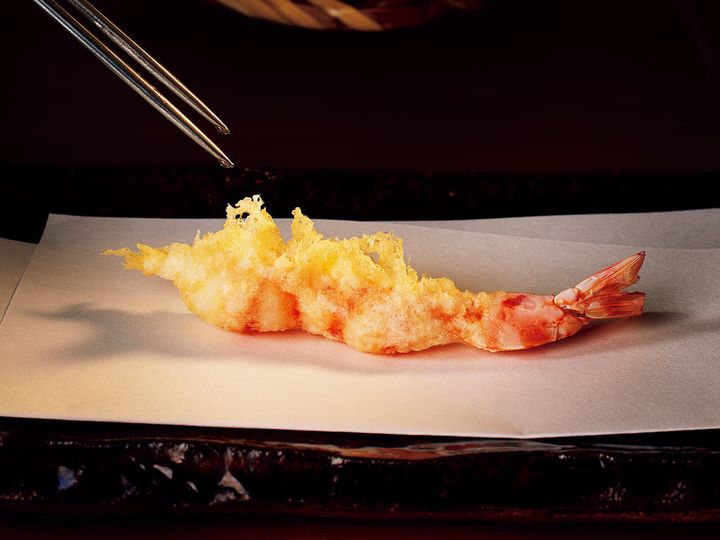 恵比寿『天ぷら北川』の車エビの天ぷら