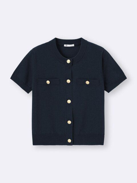 GUのメタルボタンカーディガン