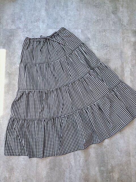 GU ティアードマキシスカート チェック