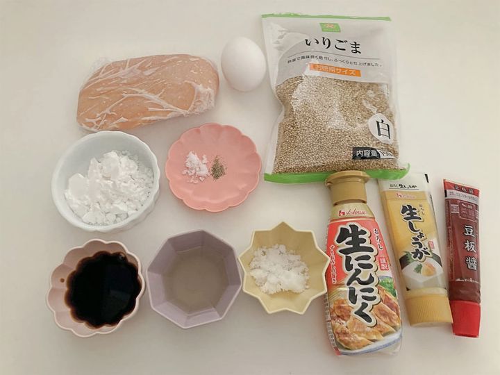 甘辛チキンスティックの材料