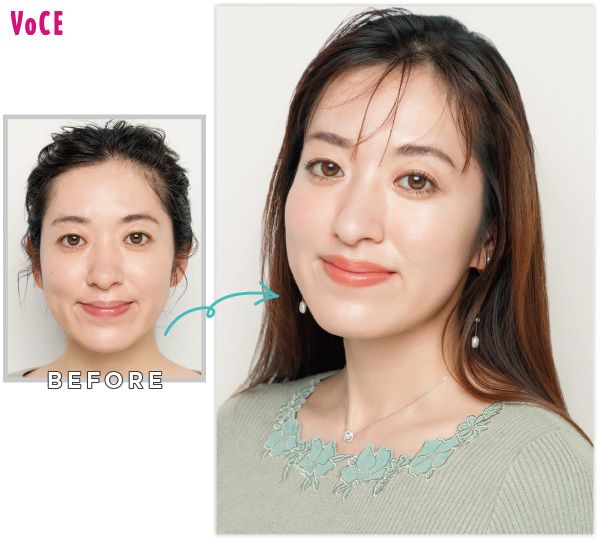 光を多用したメリハリづくりでこけさせない／ビフォーアフター