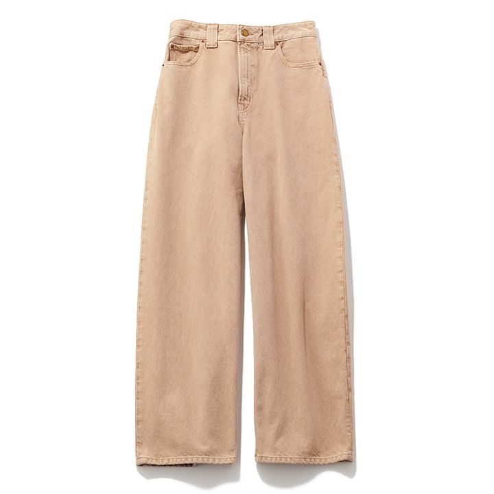 ビーサイドのベージュのデニムパンツ