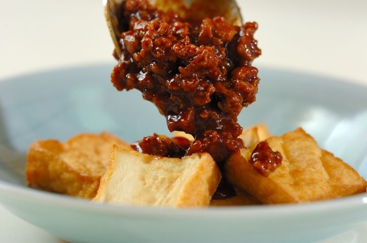 厚揚げの肉みそがけの作り方2