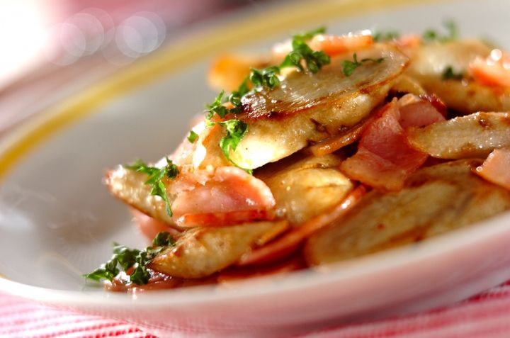 ゴボウのバターソテー