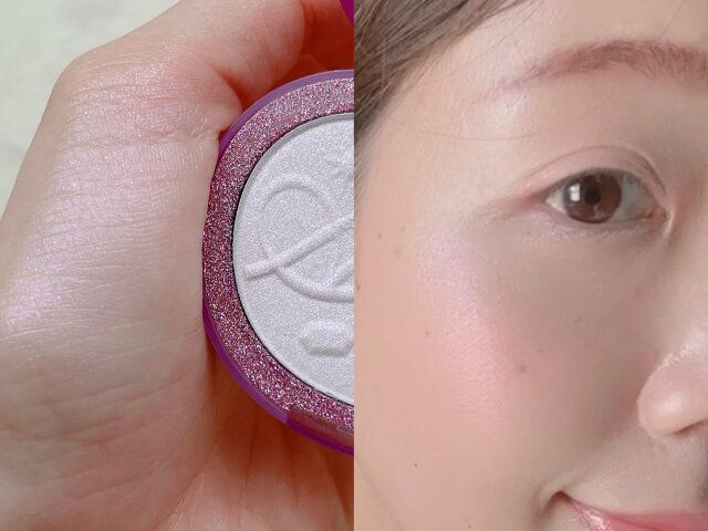 fwee グリッツストーンハイライター HL02 ヒロインパープル 手に付ける