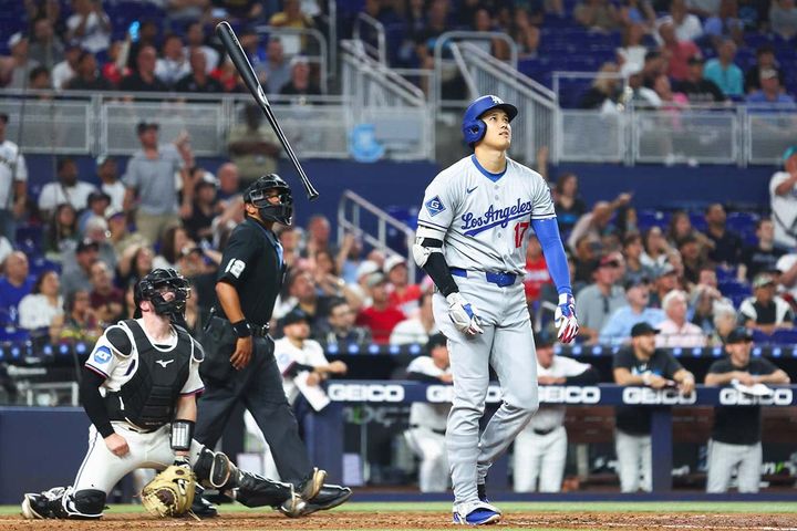 今季10号ソロを放ったドジャース・大谷翔平（C）Getty Images