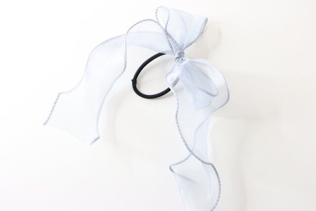 リボンポニー（オーガンジー、モノトーン）