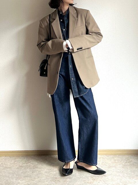 【インディゴブルー】デニムオンデニムでセットアップ風に