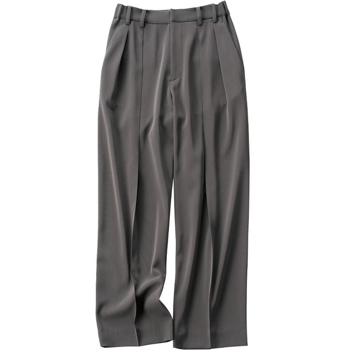 ミースロエのグレーのタックパンツ