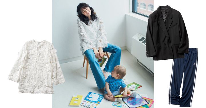 総レースチュニックにデニムを合わせたコーデと今どきコスパ名品たち