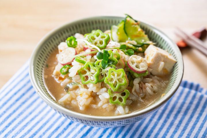 冷凍オクラで作る冷や汁