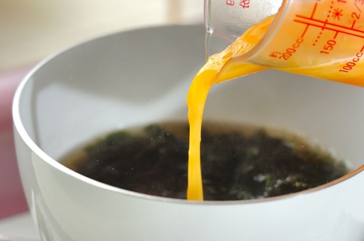 ワカメのかきたま汁の作り方2