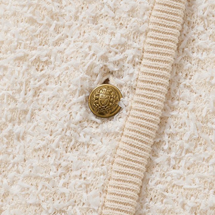 [THREE SQUARE]テープヤーンニットカーディガン_エクリュ3