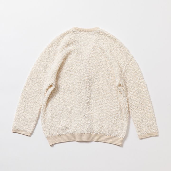 [THREE SQUARE]テープヤーンニットカーディガン_エクリュ2