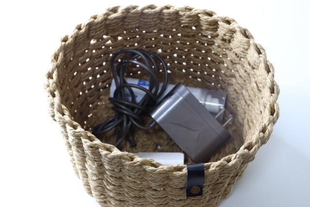 ダイソーのペーパー収納バスケット（丸型、2サイズアソート）5