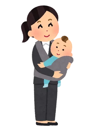 絵に描いた餅のイラスト（男性）