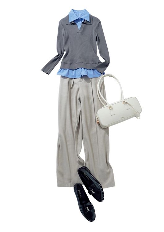 清潔感抜群なきれいめ通勤コーデ