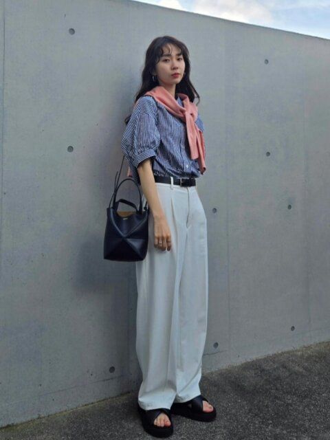 白パンツコーデ2