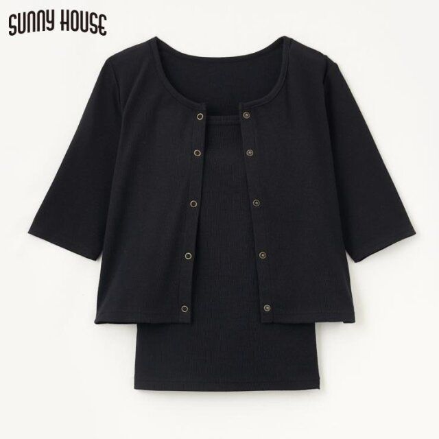 2025春夏しまむらレディース黒アンサンブルセット