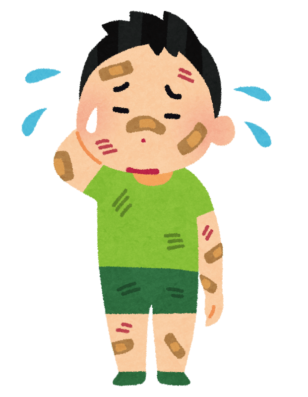 怪我をしている男の子のイラスト | かわいいフリー素材集 いらすとや
