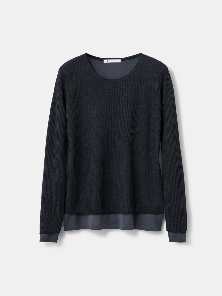 シアーリブニットプルオーバー ¥13,000