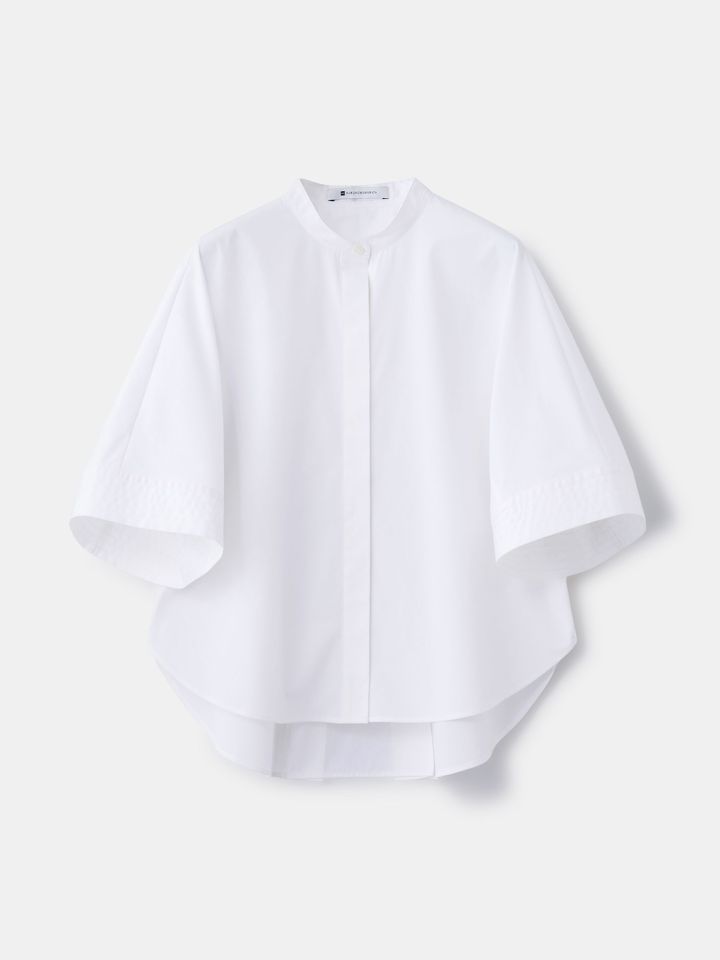 コットンブレンドハーフスリーブシャツ ¥12,000