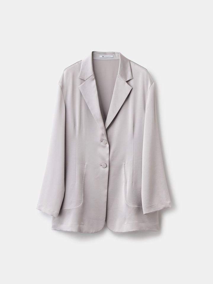 トリアセサテンジャケット ¥19,000