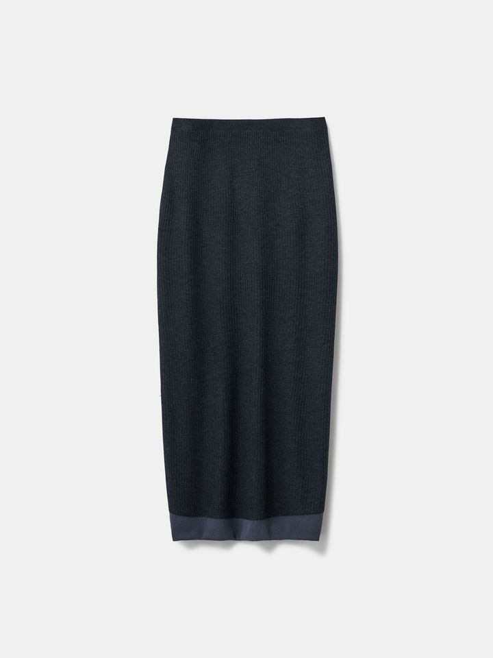 シアーリブニットスカート ¥13,000