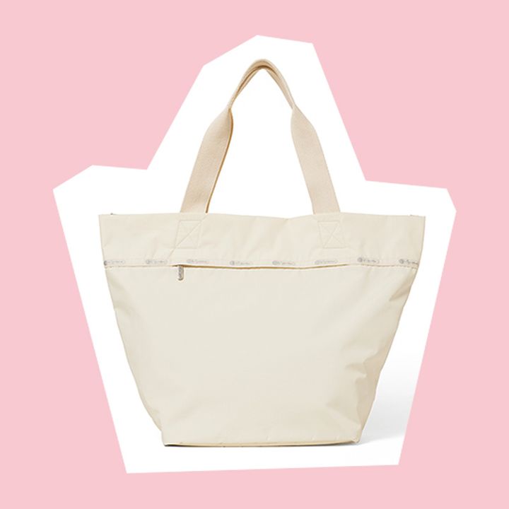 レスポートサックとグリーンレーベルリラクシングのホワイトの舟形トート