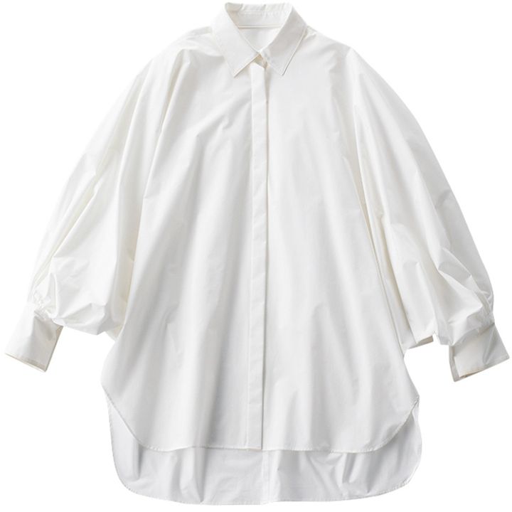 ルフィルのアイロン不要な白ブラウス