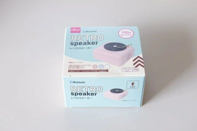 ダイソー レトロスピーカー（レコードプレーヤー型） パッケージ
