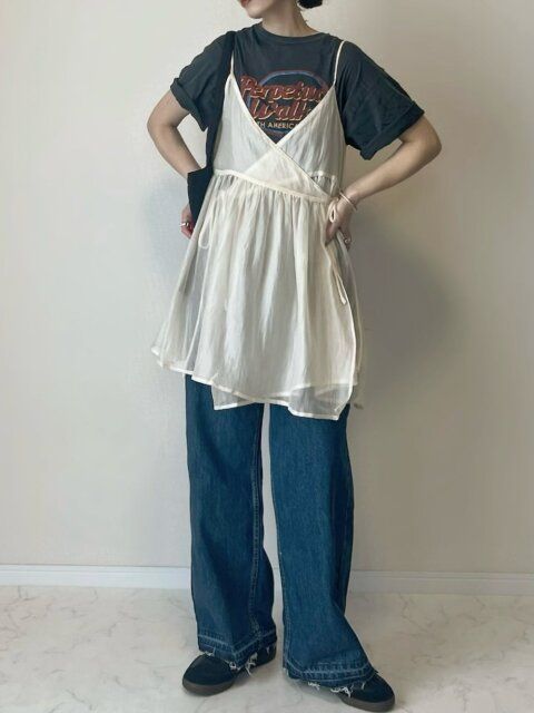 ワイドデニムコーデ1