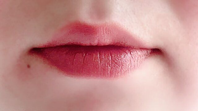 ダイソー ＆. Wチャーム リップティント 01a オレンジブラウン 使用例